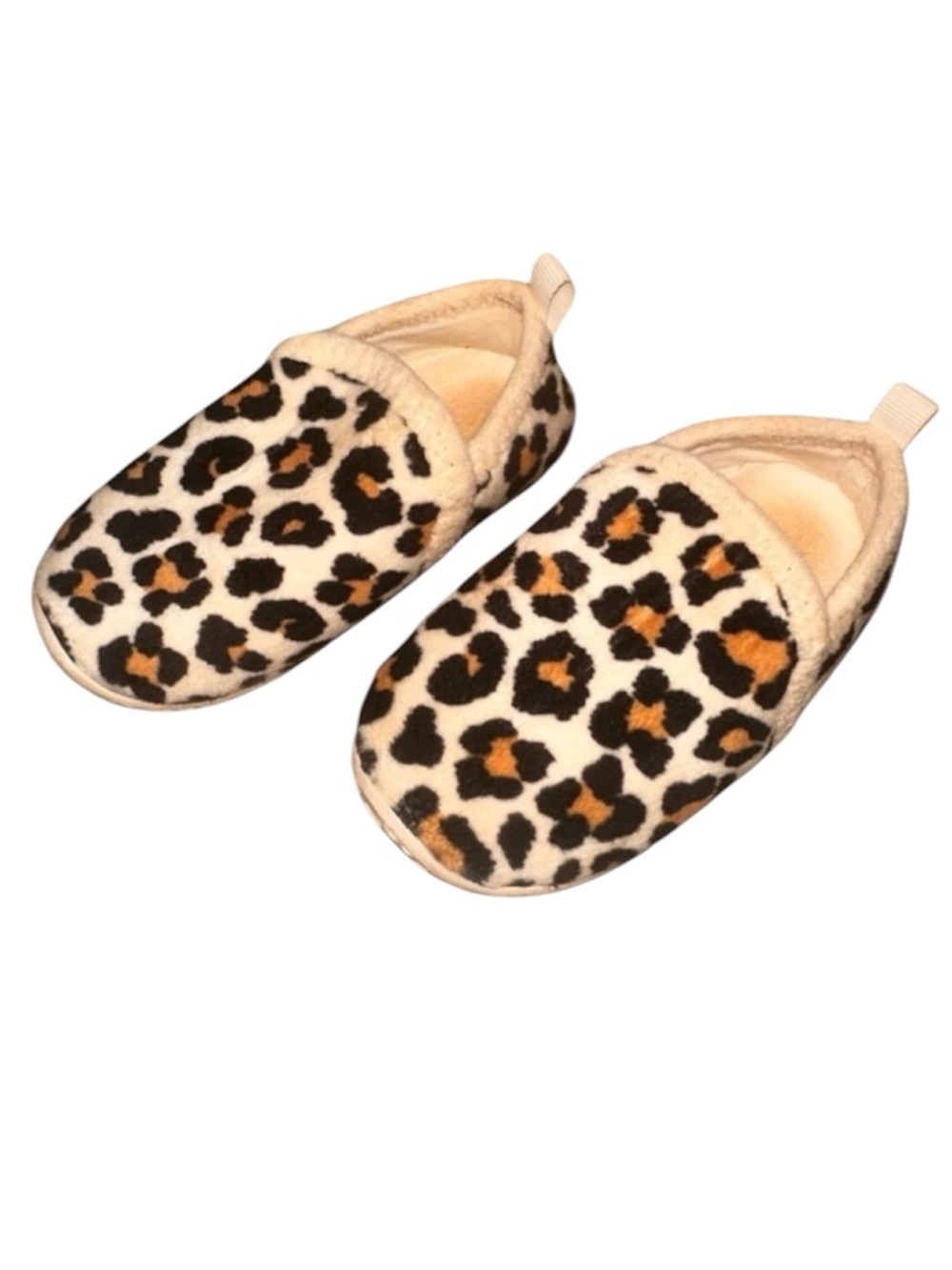 Barerun Toddler Indoor/Outdoor Slippers Plush Leopard Print Size 8/9